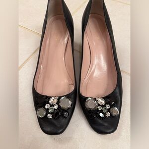 Kate Spade Black Rhinestone Embellished Pumps, 10 B